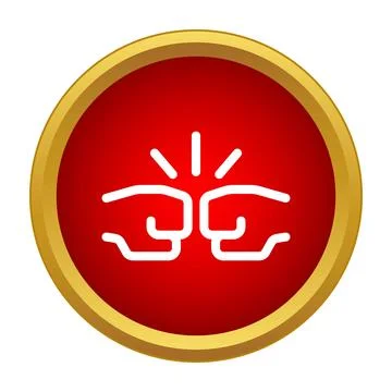 Fist bump icon showing challenge or agreement Stock Illustration