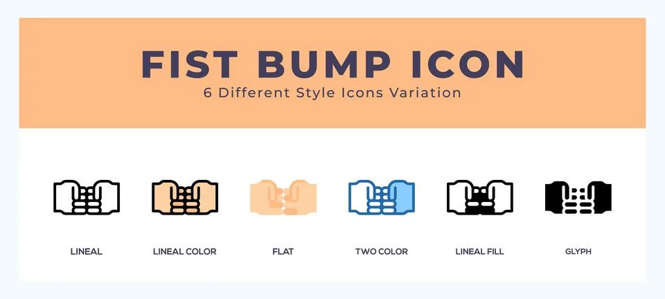 Fist bump icon vector design illustration in trendy style Stock Illustration