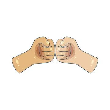 Fist bump Stock Illustration