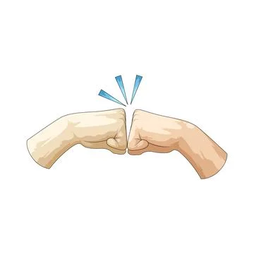 Fist bump illustration Stock Illustration
