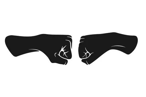 Fist Bump Vector Icon Stock Illustration