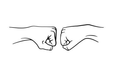 Fist Bump Vector Icon Stock Illustration