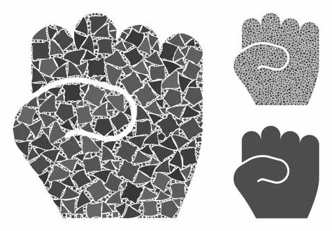 Fist Composition Icon of Inequal Items イラスト素材