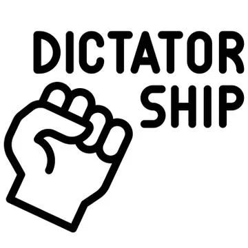 Fist with dictatorship text icon, Protest related vector Stock Illustration