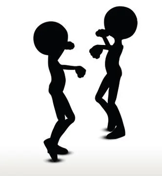 Fist fight Stock Illustration