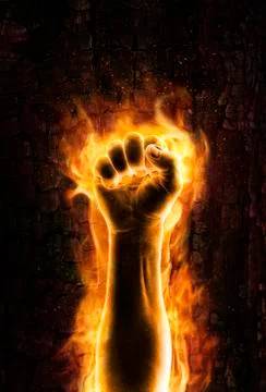 Fist of fire Иллюстрация