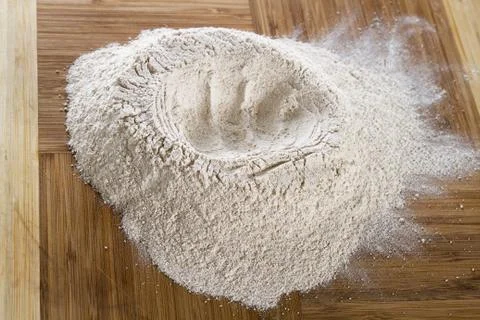 Fist to flour Foto stock