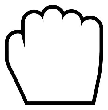 Fist hand cursor. Grab symbol in line style Stock Illustration