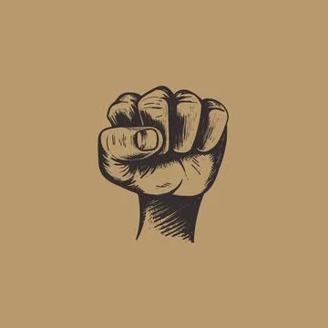 Fist hand drawing vector illustration Stock Illustration