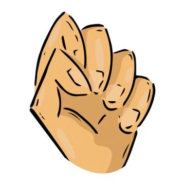 Fist hand icon. Vector illustration fist. Fist up hand drawn.. Stock Illustration