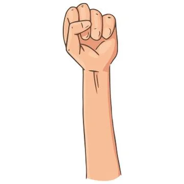 Fist hand icon. Vector illustration fist. Fist up hand drawn. Stock Illustration