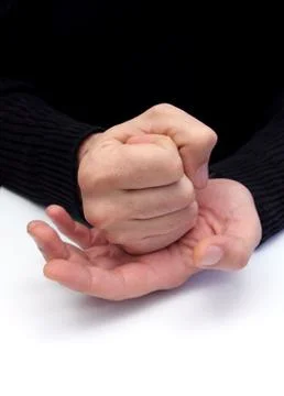 Fist in the hand Foto stock
