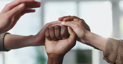 Fist, hands stack and business people in office with support, unity or Stock Footage 312804352
