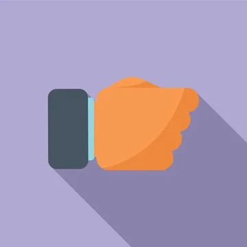 Fist icon flat vector. Hold palm Stock Illustration