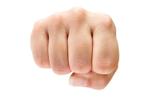 Fist Isolated on a White Background Foto stock