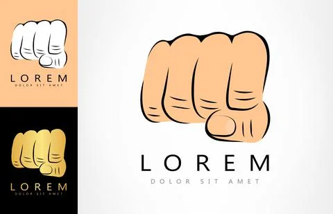Fist logo vector. Hand design. Stock-Illustration