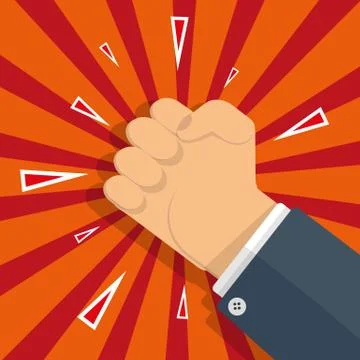 Fist protest symbol Stock Illustration