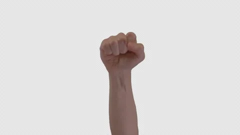 Fist Pump Pumping Gesture Front Video stock 339804987