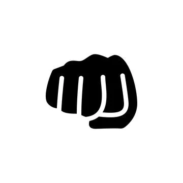 Fist Punch Flat Vector Icon Stock Illustration