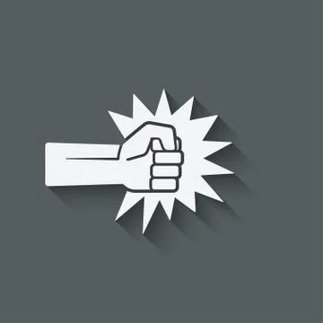 Fist punch symbol Stock Illustration