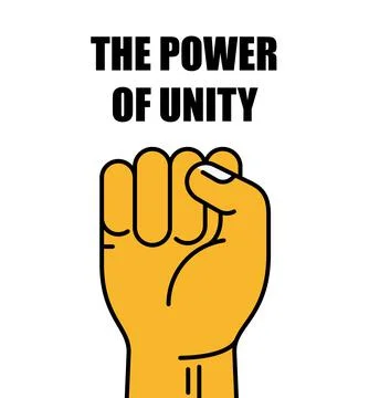Fist raise up, the power of unity Stock Illustration