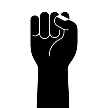 Fist raise up, the power of unity Illustrazione stock