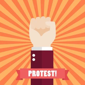 Fist raised up Stock Illustration