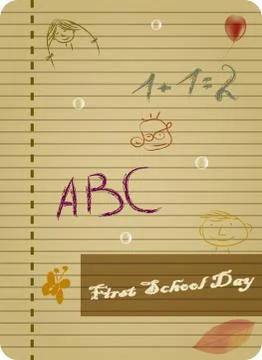 Fist school day Stock-Illustration