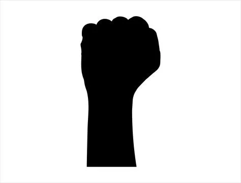 Fist silhouette vector art Stock Illustration