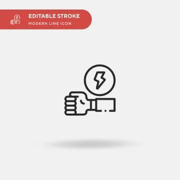 Fist Simple vector icon. Illustration symbol design template for web mobile U Stock Illustration