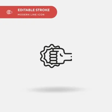 Fist Simple vector icon. Illustration symbol design template for web mobile U Stock Illustration