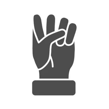 Fist solid icon, hand gestures concept, power gesture sign on white background Stock Illustration