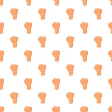 Fist symbol pattern representing protest, power, and solidarity Stock Illustration