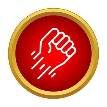 Fist symbol representing strength, power, and revolution Stock Illustration