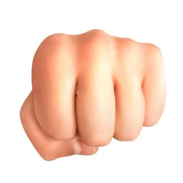 Fist vector illustration isolated on white background Stock Illustration