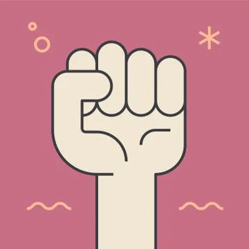 A fist, willpower or protest concept. Unique and creative illustration. Stock Illustration