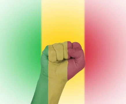 Fist wrapped in the flag of mali Stock Illustration