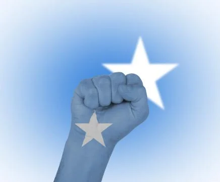 Fist wrapped in the flag of somalia Stock Illustration