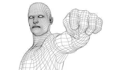 Fist of a young fighter. Vector Stock Illustration