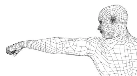 Fist of a young fighter. Vector Illustrazione stock