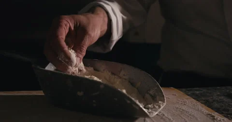 A fistful of flour Stock Footage 171174933