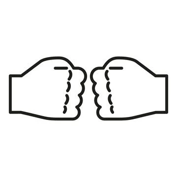 Fists bumping representing friendship greeting and teamwork Stock Illustration