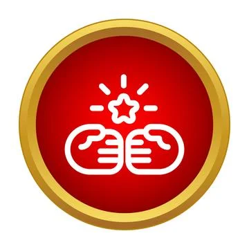Fists bumping with star winning success icon Stock Illustration