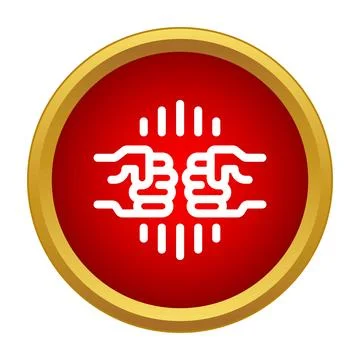 Fists confronting conflict competition versus battle icon Stock Illustration