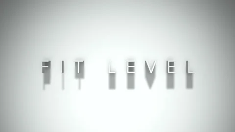 Fit level 3D title animation with shadows on a white background Stock Footage 297666908