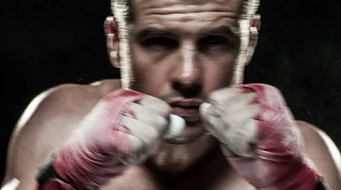 A fit man boxing Video stock 44203606