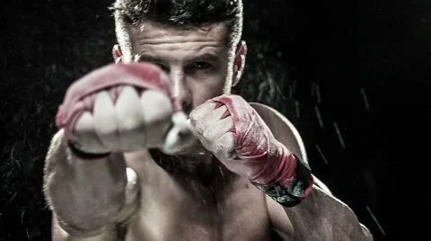 A fit man boxing Video stock 44203720