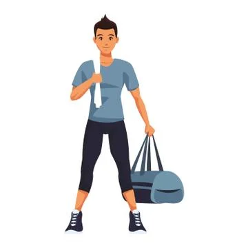 Fit man doing exercise Illustrazione stock