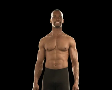 Fit Man Rotating  Close Up Stock Footage 754238