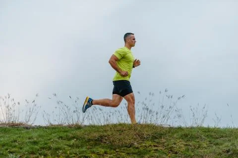 Fit middle aged runner Stock Photos